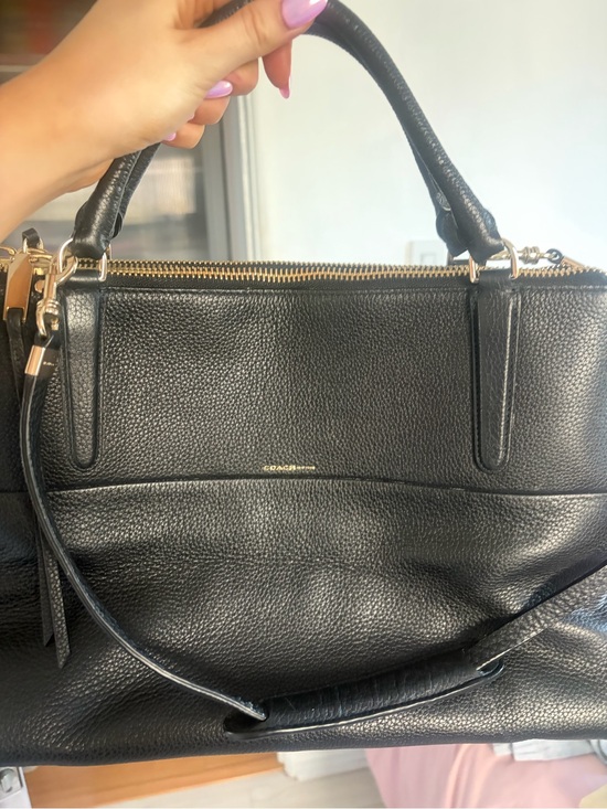 Coach Other - Coach Black Pebbled Leather Tote with Gold Hardware